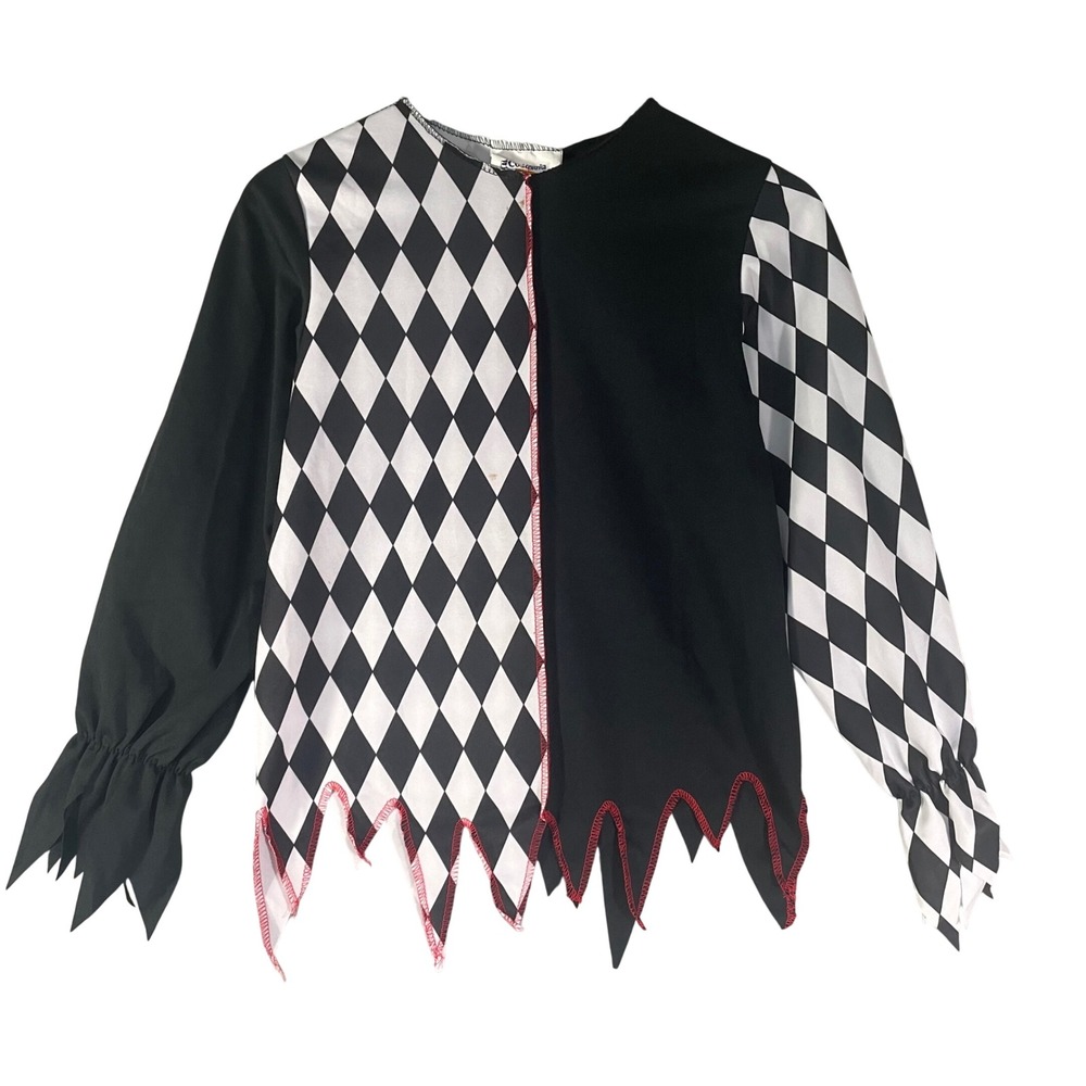 California Costumes Evil Jester Pullover Shirt Kids XL Harlequin Halloween Top